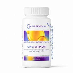 Омегатриол омега-3 полиненасыщенные жирные кислоты EPA 18%/DHA 12%, 120 капсул Гринвит
