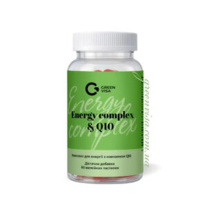 ENEGY COMPLEX & Q10 комплекс для енергії з коензимом Q10, 60 желейних пастилок JELLIVITS GreenVisa